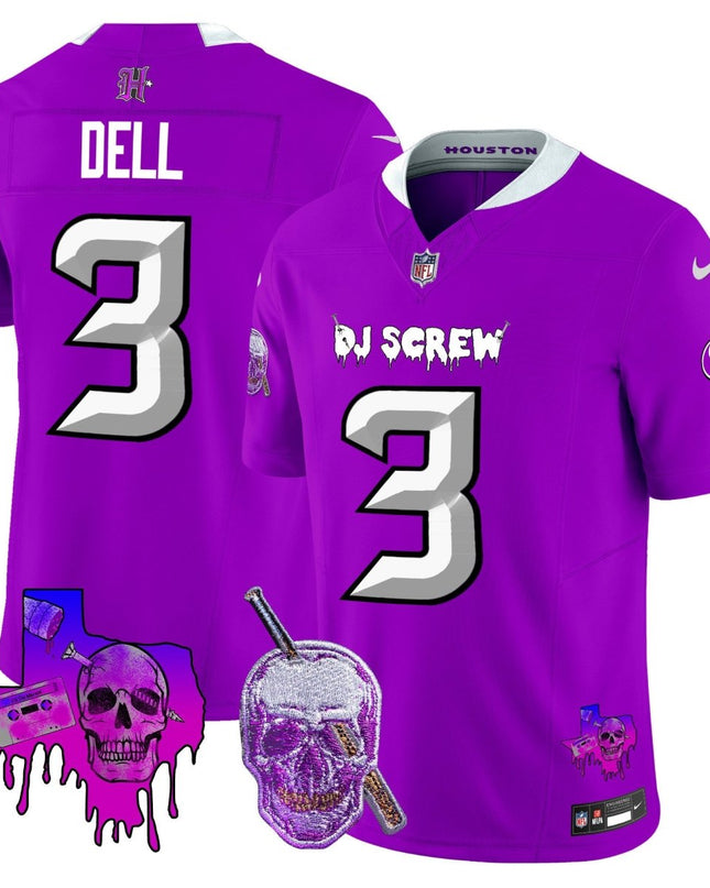 Men's Houston Texans DJ Screw Vapor Limited Jersey - All Stitched HOUTEX_KDZ - KINDOZY