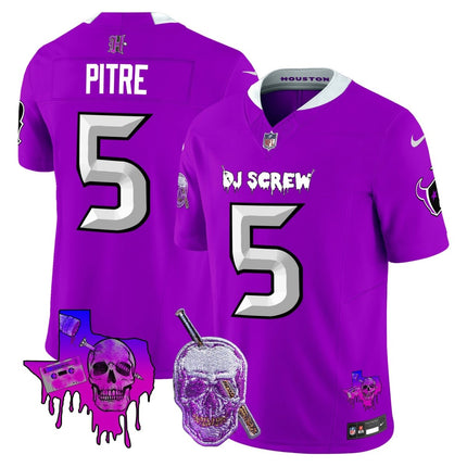 Men's Houston Texans DJ Screw Vapor Limited Jersey - All Stitched HOUTEX_KDZ - KINDOZY