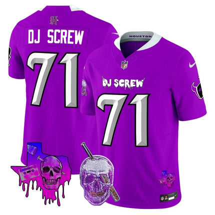 Men's Houston Texans DJ Screw Vapor Limited Jersey - All Stitched HOUTEX_KDZ - KINDOZY