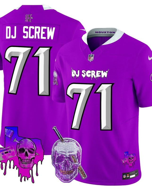 Men's Houston Texans DJ Screw Vapor Limited Jersey - All Stitched HOUTEX_KDZ - KINDOZY