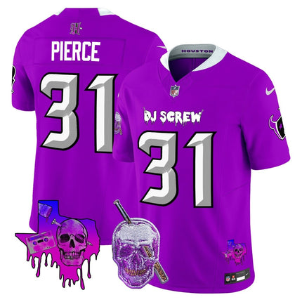 Men's Houston Texans DJ Screw Vapor Limited Jersey - All Stitched HOUTEX_KDZ - KINDOZY