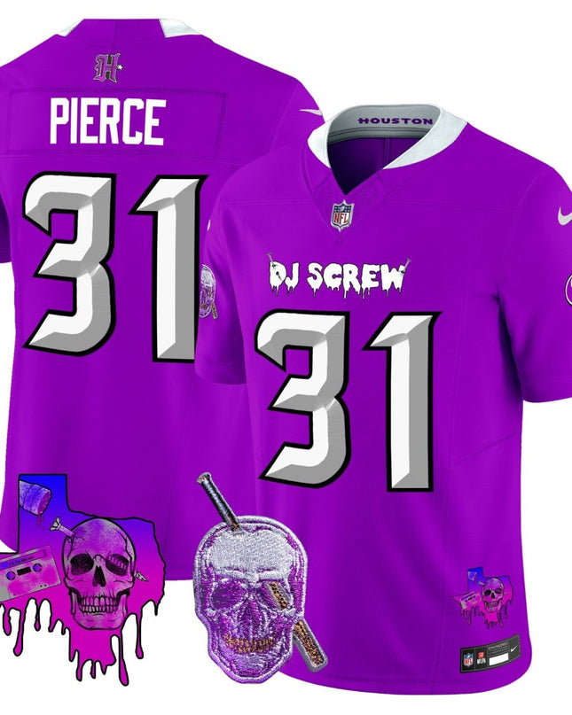 Men's Houston Texans DJ Screw Vapor Limited Jersey - All Stitched HOUTEX_KDZ - KINDOZY