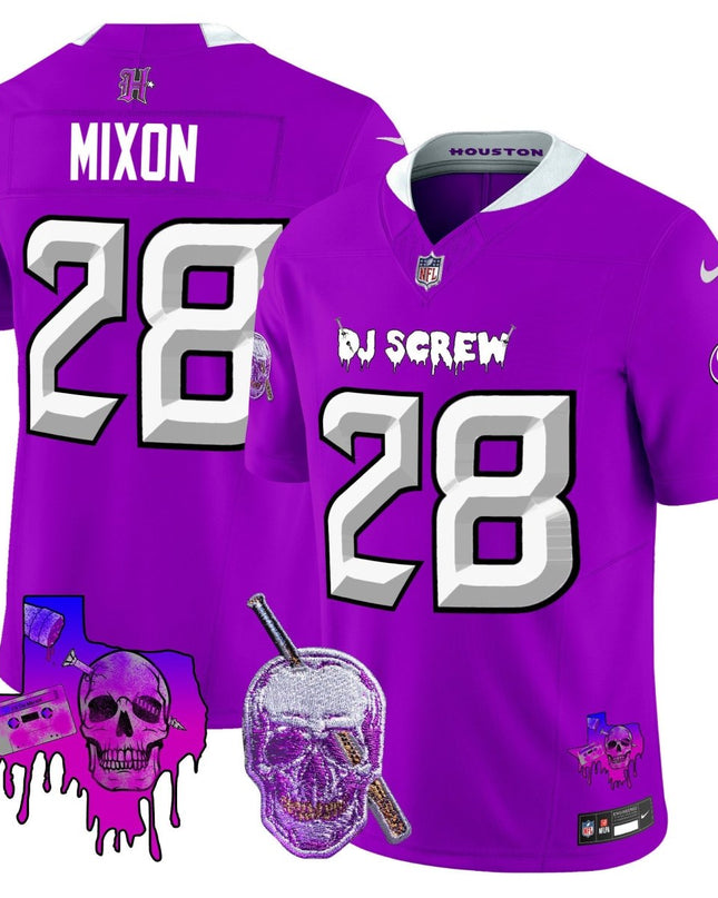 Men's Houston Texans DJ Screw Vapor Limited Jersey - All Stitched HOUTEX_KDZ - KINDOZY