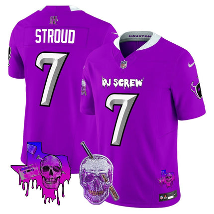 Men's Houston Texans DJ Screw Vapor Limited Jersey - All Stitched HOUTEX_KDZ - KINDOZY