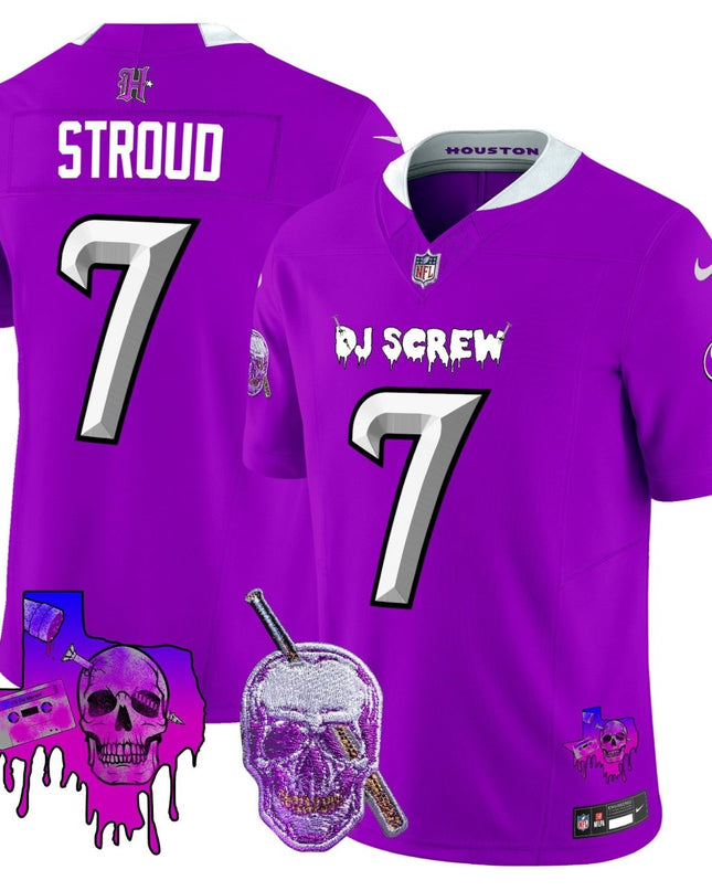 Men's Houston Texans DJ Screw Vapor Limited Jersey - All Stitched HOUTEX_KDZ - KINDOZY