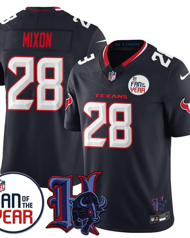 Men's Houston Texans "Fan Of The Year" Jersey - All Stitched HOUTEX_KDZ - KINDOZY