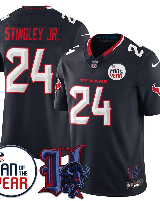 Men's Houston Texans "Fan Of The Year" Jersey - All Stitched HOUTEX_KDZ - KINDOZY