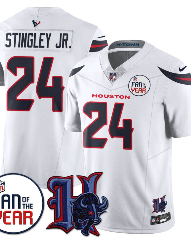 Men's Houston Texans "Fan Of The Year" Jersey - All Stitched HOUTEX_KDZ - KINDOZY