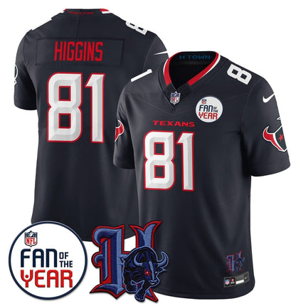 Men's Houston Texans "Fan Of The Year" Jersey - All Stitched HOUTEX_KDZ - KINDOZY