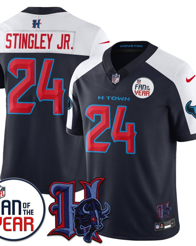 Men's Houston Texans "Fan Of The Year" Jersey - All Stitched HOUTEX_KDZ - KINDOZY