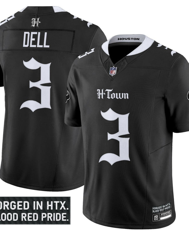 Men's Houston Texans 'Gothic Lone Star Shadows Edition' Vapor Limited Jersey - All Stitched HOUTEX_KDZ - KINDOZY