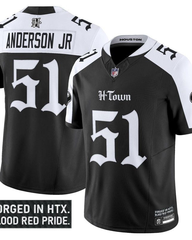 Men's Houston Texans 'Gothic Lone Star Shadows Edition' Vapor Limited Jersey - All Stitched HOUTEX_KDZ - KINDOZY