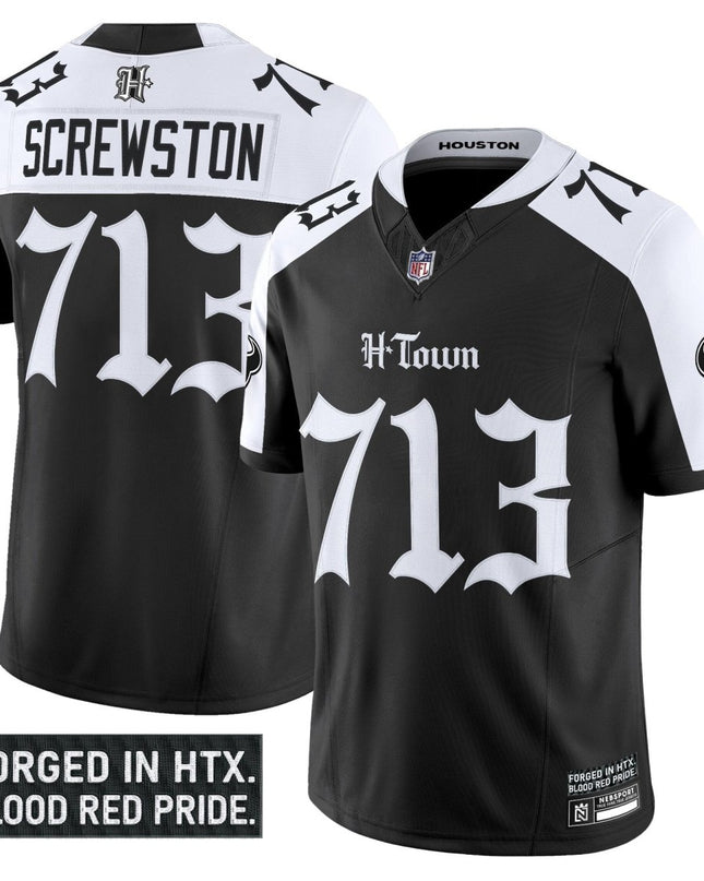 Men's Houston Texans 'Gothic Lone Star Shadows Edition' Vapor Limited Jersey - All Stitched HOUTEX_KDZ - KINDOZY