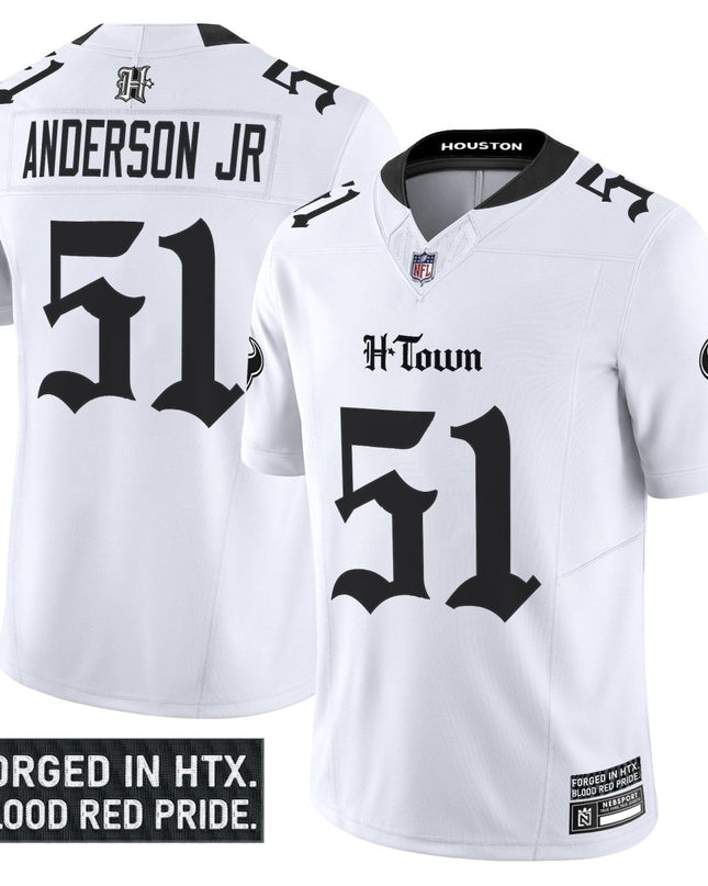 Men's Houston Texans 'Gothic Lone Star Shadows Edition' Vapor Limited Jersey - All Stitched HOUTEX_KDZ - KINDOZY