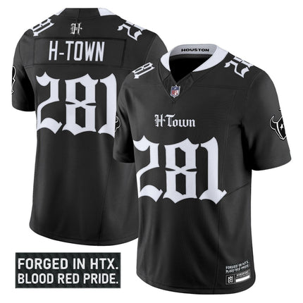 Men's Houston Texans 'Gothic Lone Star Shadows Edition' Vapor Limited Jersey - All Stitched HOUTEX_KDZ - KINDOZY