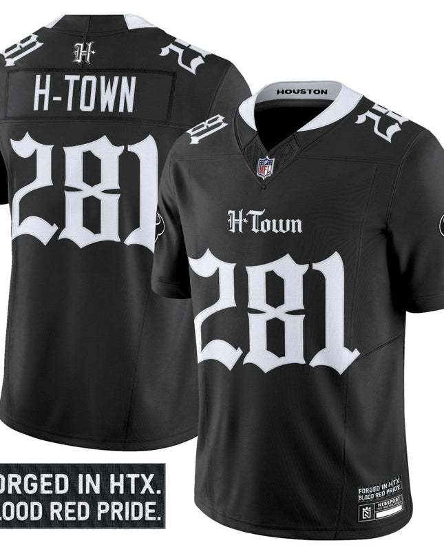 Men's Houston Texans 'Gothic Lone Star Shadows Edition' Vapor Limited Jersey - All Stitched HOUTEX_KDZ - KINDOZY