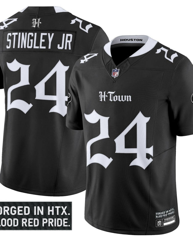 Men's Houston Texans 'Gothic Lone Star Shadows Edition' Vapor Limited Jersey - All Stitched HOUTEX_KDZ - KINDOZY