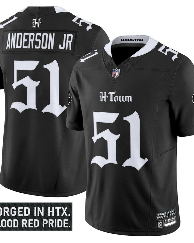 Men's Houston Texans 'Gothic Lone Star Shadows Edition' Vapor Limited Jersey - All Stitched HOUTEX_KDZ - KINDOZY