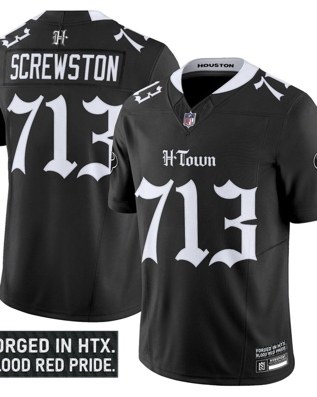 Men's Houston Texans 'Gothic Lone Star Shadows Edition' Vapor Limited Jersey - All Stitched HOUTEX_KDZ - KINDOZY