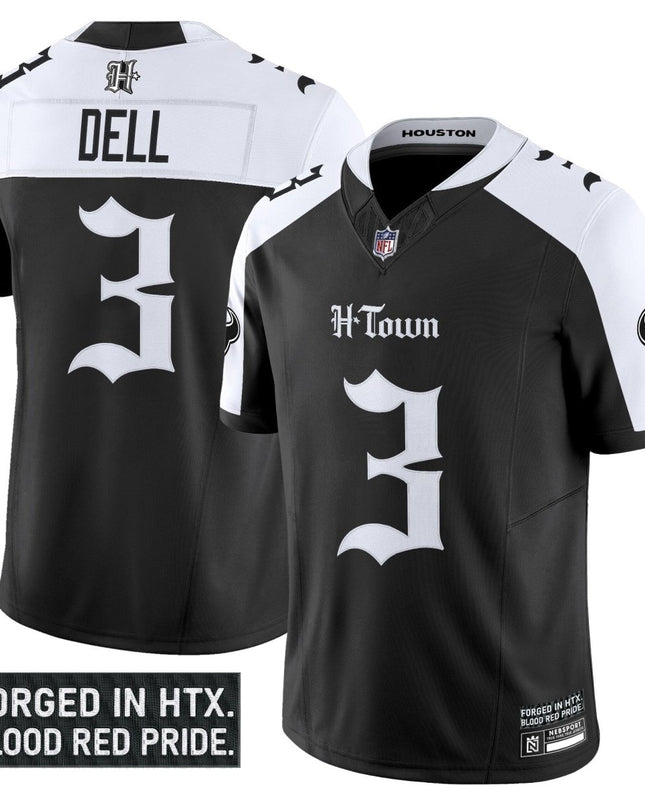 Men's Houston Texans 'Gothic Lone Star Shadows Edition' Vapor Limited Jersey - All Stitched HOUTEX_KDZ - KINDOZY