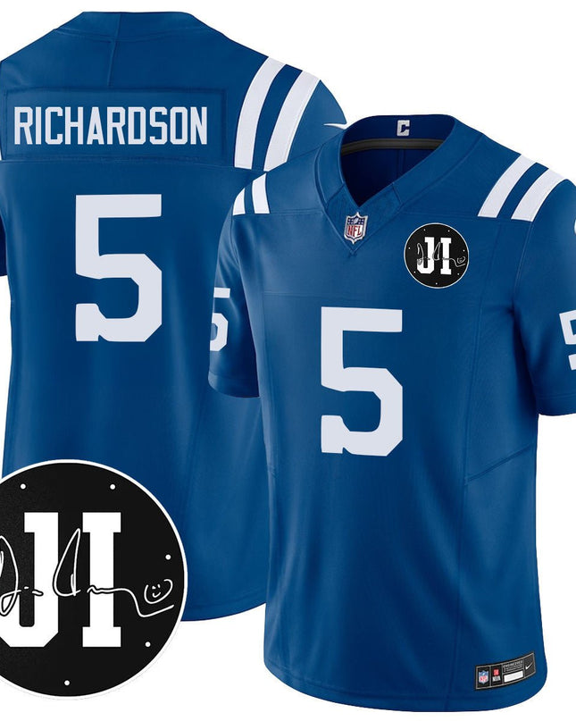 Men's Indianapolis Colts Limited 2025 Jersey - Memorial Patch for Jim Irsay - All Stitched INDCOL_KDZ - KINDOZY