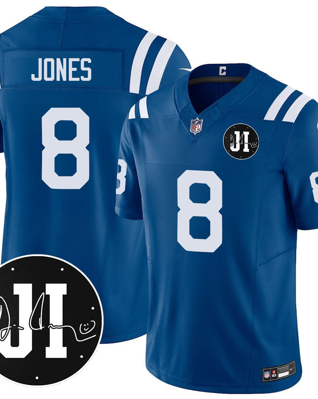 Men's Indianapolis Colts Limited 2025 Jersey - Memorial Patch for Jim Irsay - All Stitched INDCOL_KDZ - KINDOZY