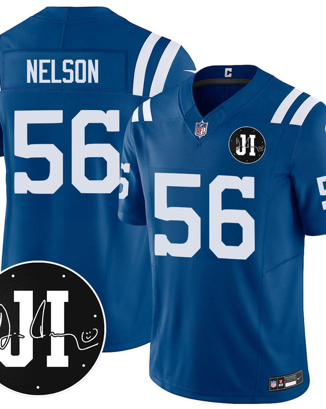 Men's Indianapolis Colts Limited 2025 Jersey - Memorial Patch for Jim Irsay - All Stitched INDCOL_KDZ - KINDOZY