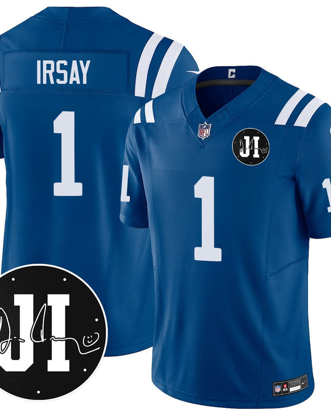 Men's Indianapolis Colts Limited 2025 Jersey - Memorial Patch for Jim Irsay - All Stitched INDCOL_KDZ - KINDOZY
