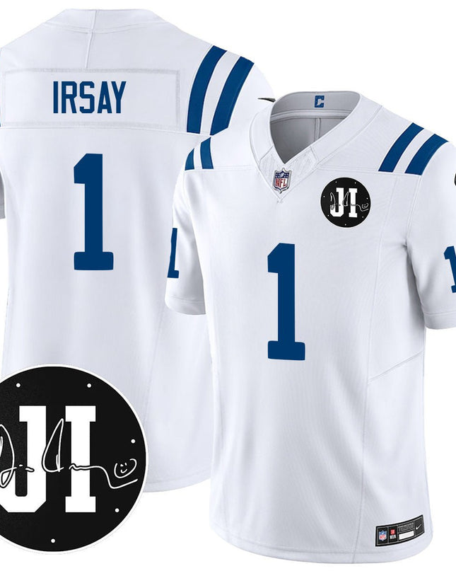 Men's Indianapolis Colts Limited 2025 Jersey - Memorial Patch for Jim Irsay - All Stitched INDCOL_KDZ - KINDOZY