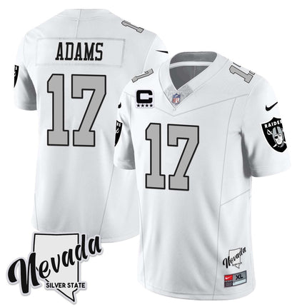 Men's Las Vegas Raiders 2023 Nevada Sliver State Patch Jersey - All Stitched LVRAI_KDZ - KINDOZY