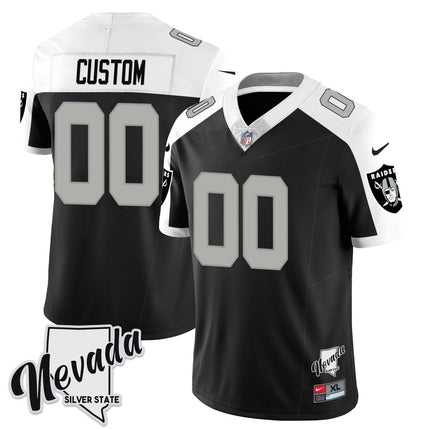 Men's Las Vegas Raiders 2023 Nevada Sliver State Patch Jersey - All Stitched LVRAI_KDZ - KINDOZY