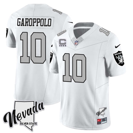 Men's Las Vegas Raiders 2023 Nevada Sliver State Patch Jersey - All Stitched LVRAI_KDZ - KINDOZY