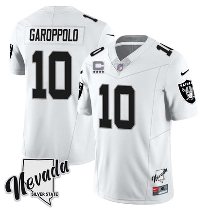 Men's Las Vegas Raiders 2023 Nevada Sliver State Patch Jersey - All Stitched LVRAI_KDZ - KINDOZY