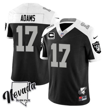 Men's Las Vegas Raiders 2023 Nevada Sliver State Patch Jersey - All Stitched LVRAI_KDZ - KINDOZY