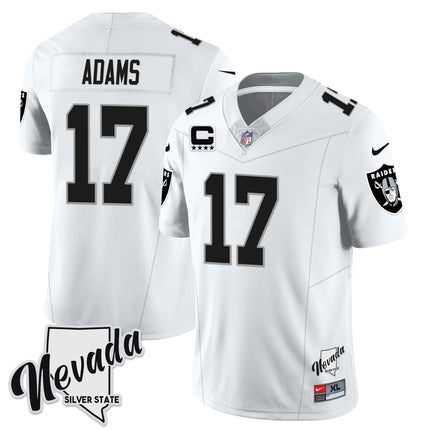 Men's Las Vegas Raiders 2023 Nevada Sliver State Patch Jersey - All Stitched LVRAI_KDZ - KINDOZY
