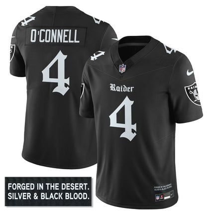 Men's Las Vegas Raiders 'Gothic Silver State Edition' Vapor Limited Jersey - All Stitched LVRAI_KDZ - KINDOZY