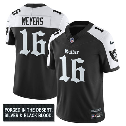 Men's Las Vegas Raiders 'Gothic Silver State Edition' Vapor Limited Jersey - All Stitched LVRAI_KDZ - KINDOZY