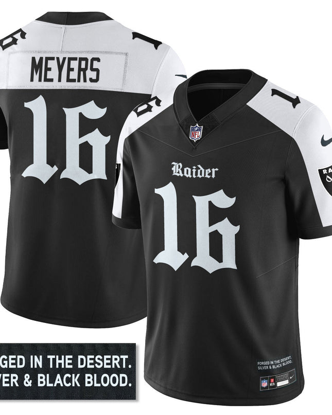 Men's Las Vegas Raiders 'Gothic Silver State Edition' Vapor Limited Jersey - All Stitched LVRAI_KDZ - KINDOZY