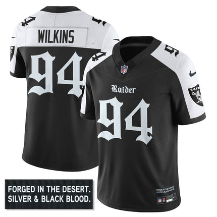 Men's Las Vegas Raiders 'Gothic Silver State Edition' Vapor Limited Jersey - All Stitched LVRAI_KDZ - KINDOZY