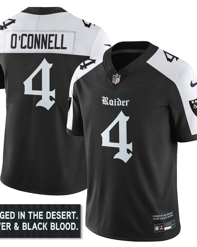 Men's Las Vegas Raiders 'Gothic Silver State Edition' Vapor Limited Jersey - All Stitched LVRAI_KDZ - KINDOZY