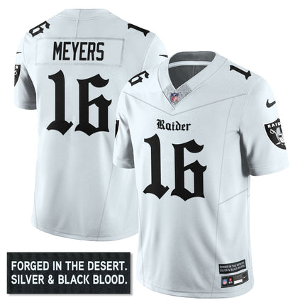Men's Las Vegas Raiders 'Gothic Silver State Edition' Vapor Limited Jersey - All Stitched LVRAI_KDZ - KINDOZY