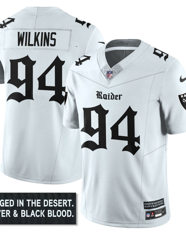 Men's Las Vegas Raiders 'Gothic Silver State Edition' Vapor Limited Jersey - All Stitched LVRAI_KDZ - KINDOZY