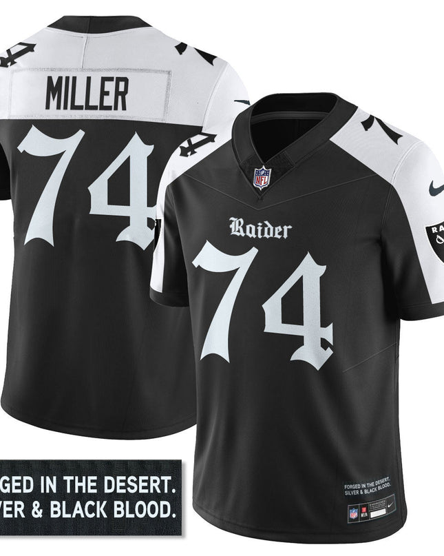 Men's Las Vegas Raiders 'Gothic Silver State Edition' Vapor Limited Jersey - All Stitched LVRAI_KDZ - KINDOZY
