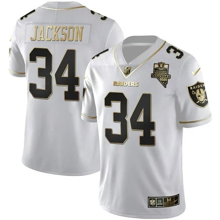 MEN'S LAS VEGAS RAIDERS INAUGURAL SEASON PATCH BLACK SILVER JERSEY - ALL STITCHED LVRAI_KDZ - KINDOZY