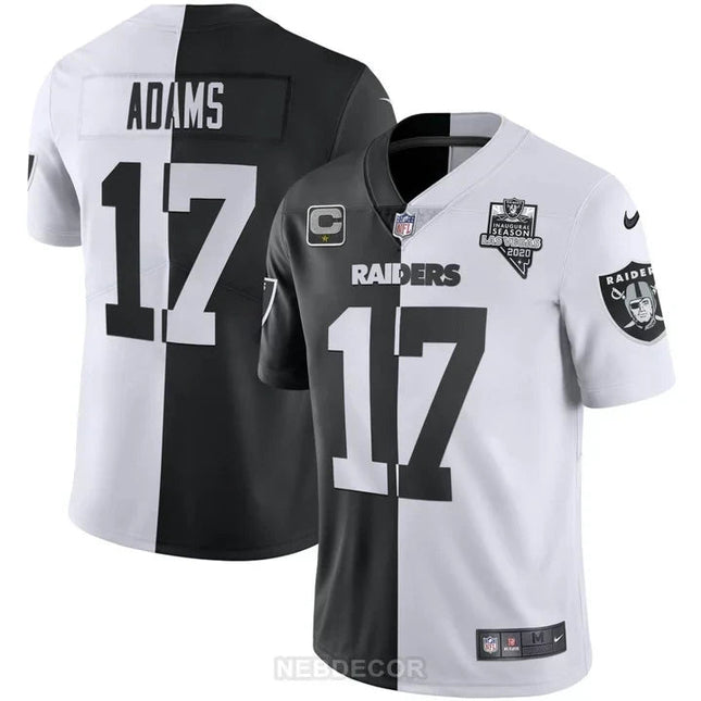 MEN'S LAS VEGAS RAIDERS INAUGURAL SEASON PATCH SPLIT GOLD JERSEY - ALL STITCHED LVRAI_KDZ - KINDOZY