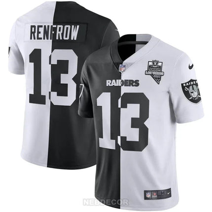 MEN'S LAS VEGAS RAIDERS INAUGURAL SEASON PATCH SPLIT GOLD JERSEY - ALL STITCHED LVRAI_KDZ - KINDOZY