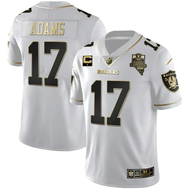 MEN'S LAS VEGAS RAIDERS INAUGURAL SEASON PATCH SPLIT GOLD JERSEY - ALL STITCHED LVRAI_KDZ - KINDOZY