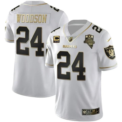 MEN'S LAS VEGAS RAIDERS INAUGURAL SEASON PATCH SPLIT GOLD JERSEY - ALL STITCHED LVRAI_KDZ - KINDOZY