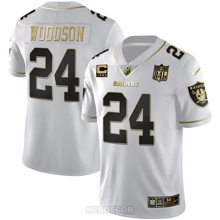 MEN'S LAS VEGAS RAIDERS RAIDER4LIFE PATCH WHITE GOLD AND BLACK GOLD JERSEY - ALL STITCHED LVRAI_KDZ - KINDOZY