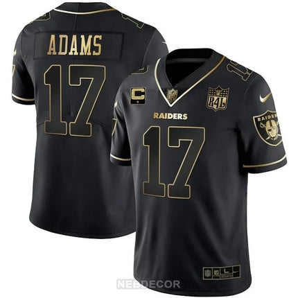 MEN'S LAS VEGAS RAIDERS RAIDER4LIFE PATCH WHITE GOLD AND BLACK GOLD JERSEY - ALL STITCHED LVRAI_KDZ - KINDOZY